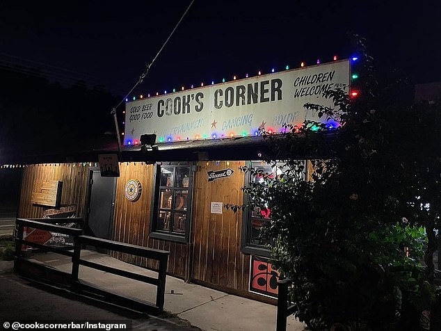 The incident happened around 7:30 p.m. Wednesday night at Cook's Corner, a biker bar in Trabuco Canyon