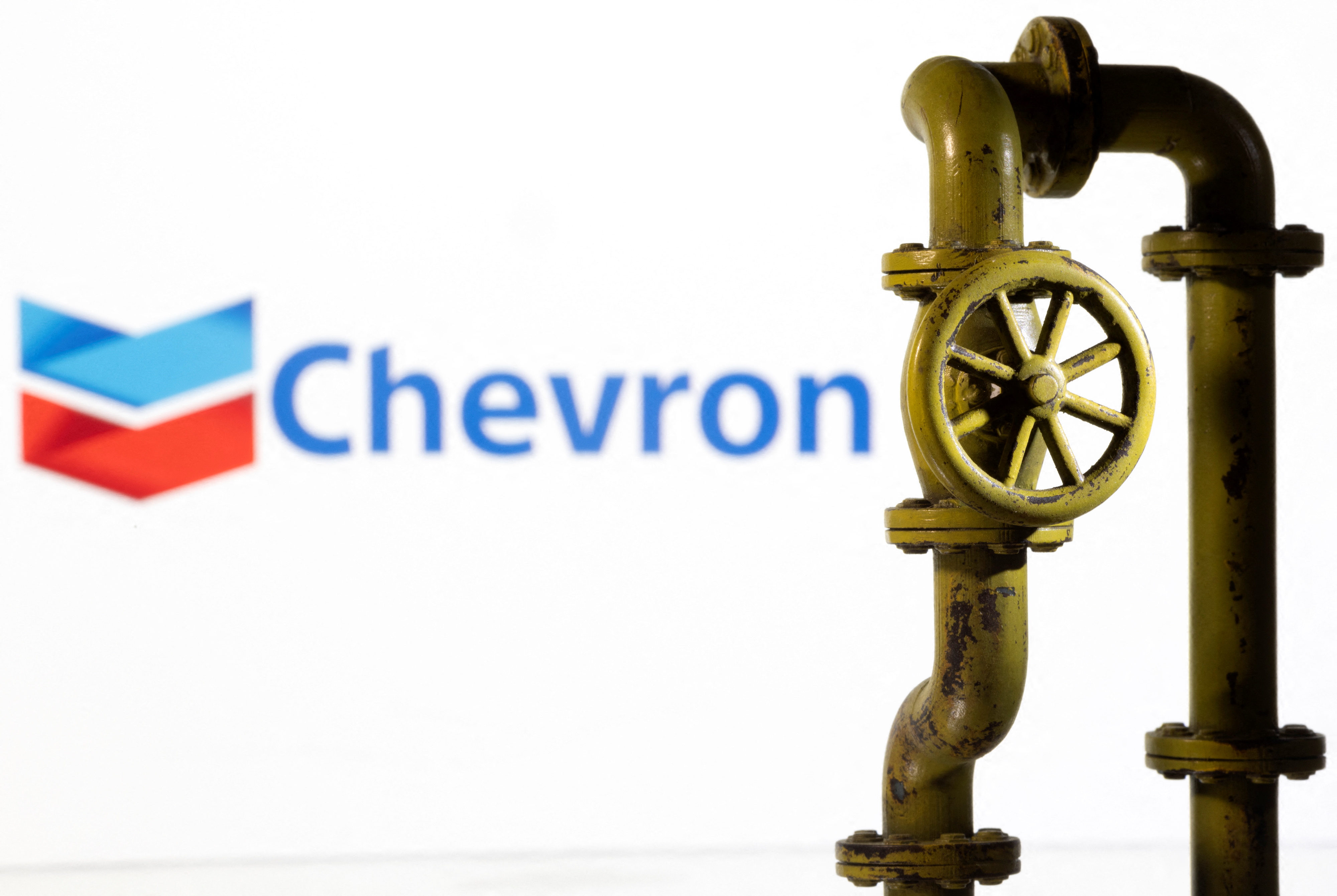 The illustration shows the chevron logo and the natural gas pipeline