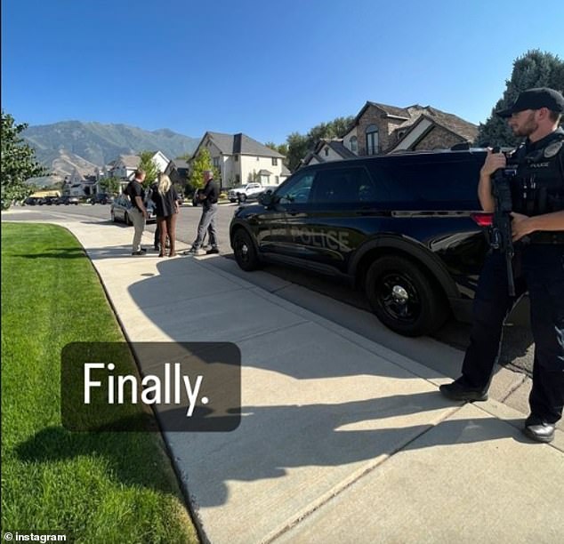 Earlier this week, Franke's eldest daughter Shari, 20, posted on Instagram about her mother's arrest, sharing a picture of police officers outside the house with the caption, 