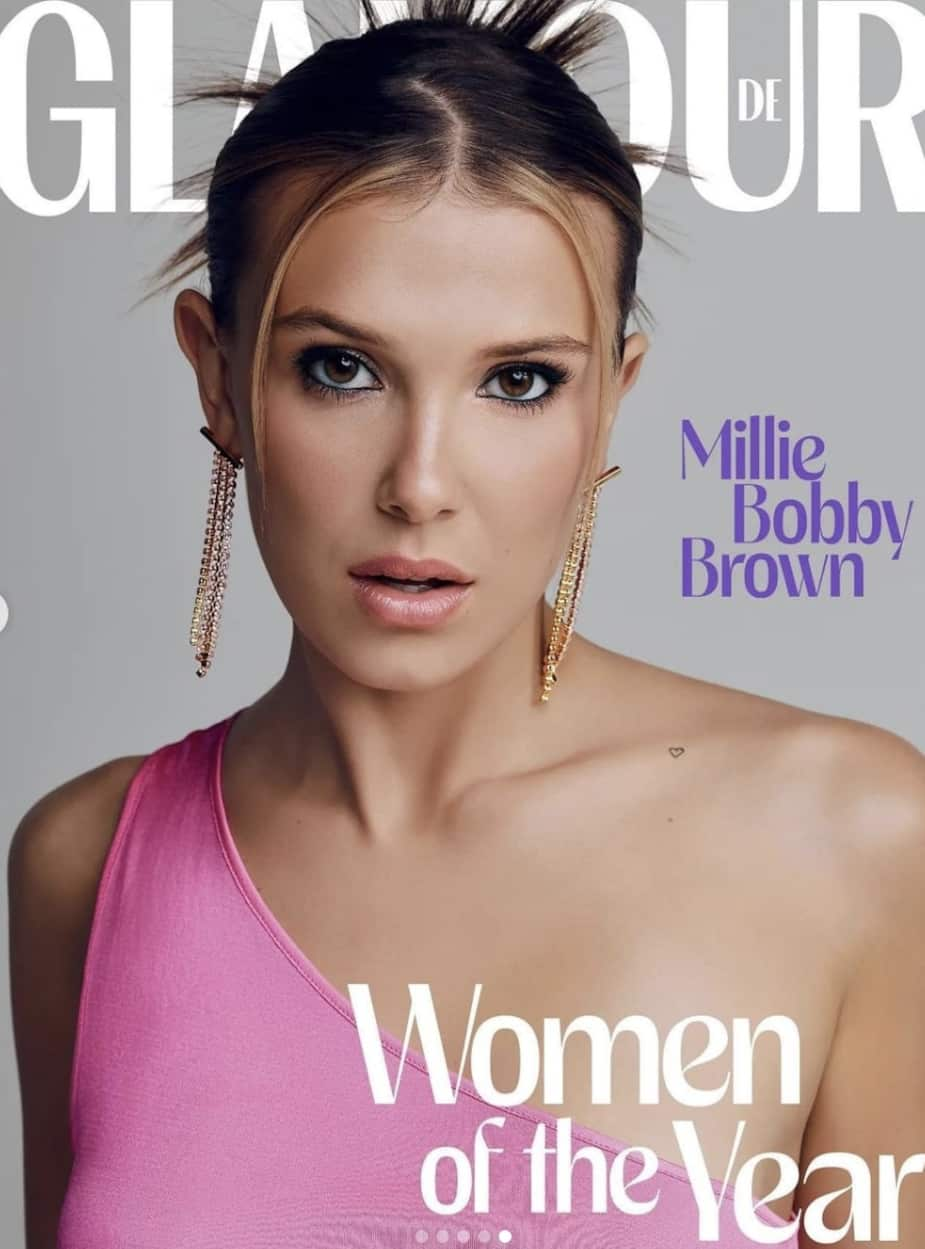 Millie Bobby Brown Shows Off Her Navel-length Cleavage In A “y2k” Dress 