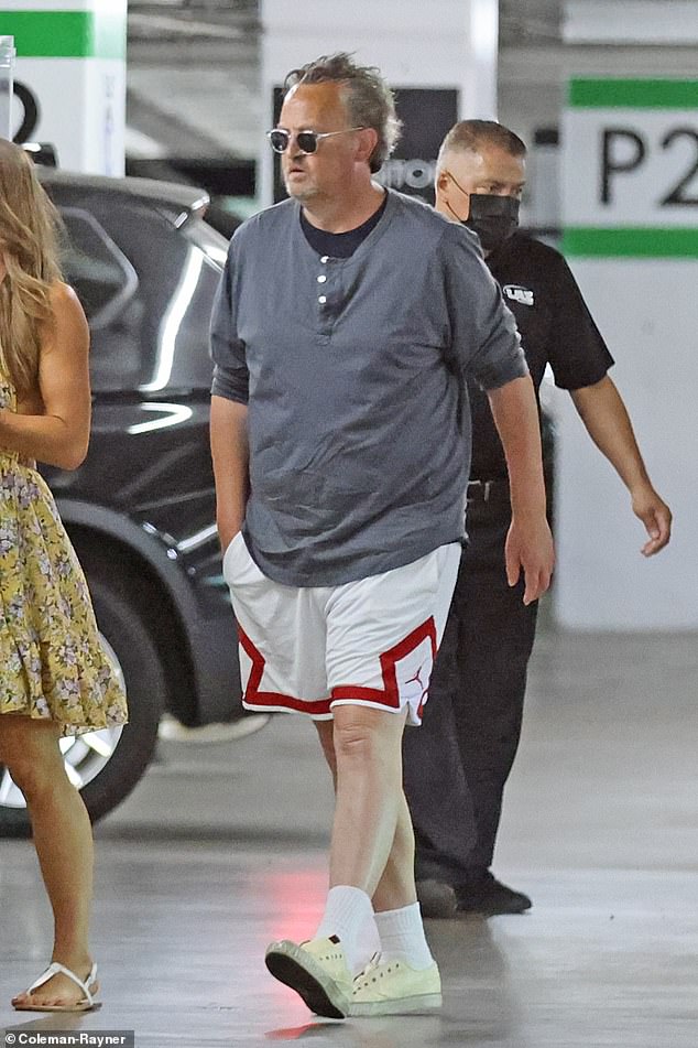  pictured Matthew Perry in Los Angeles on October 12, 2022, as he went out for a relaxing afternoon.  This came as the notoriously private actor revealed that he almost died from alcohol and drug addiction