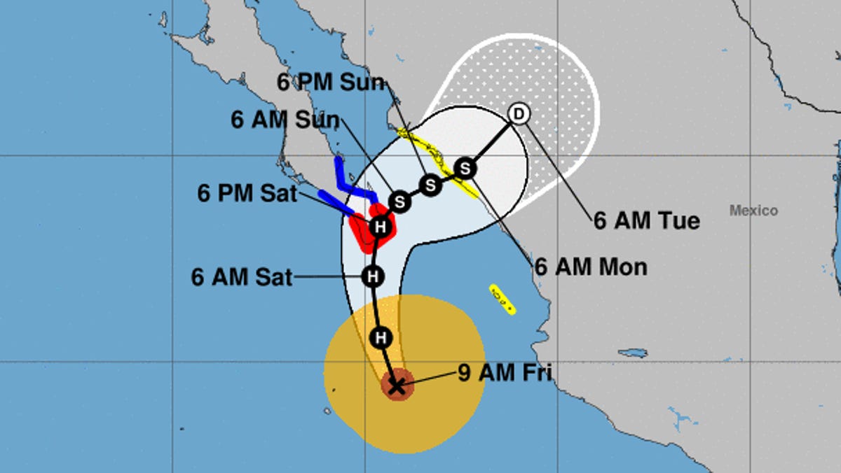 Hurricane Norma and Hurricane Tammy Both storms are approaching land