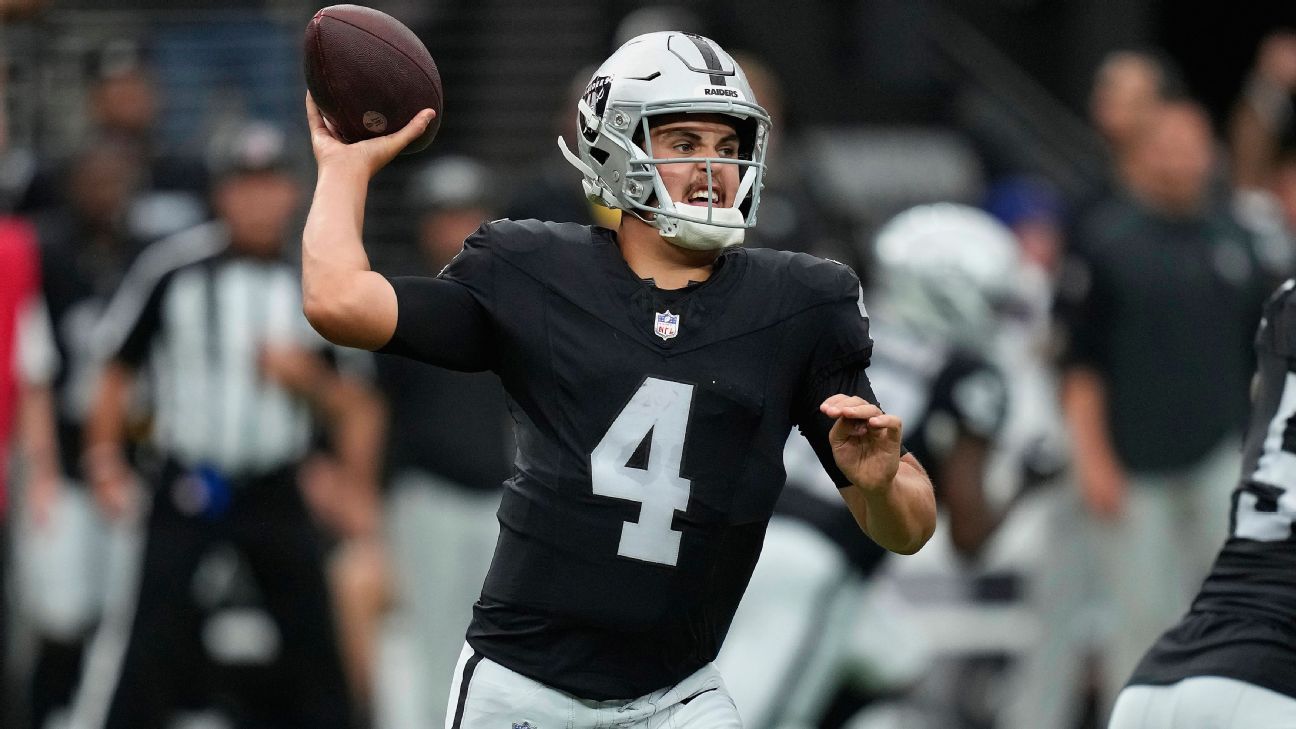 Sources Raiders rookie QB Aidan OConnell to start vs