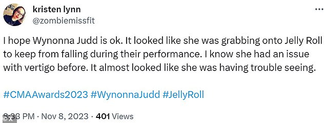 Vertigo: Many fans did their best to inform the public about Wynonna's past issues with vertigo and even praised her for her powerful performance