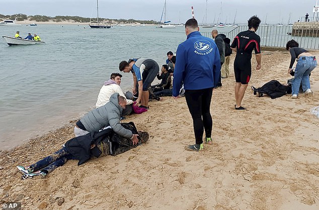 Three of the survivors were evacuated by ambulance and taken to a hospital in Puerto Real, near Cadiz, suffering from hypothermia