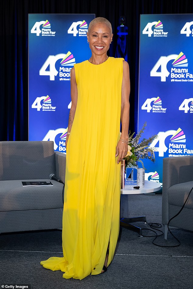 Jada Pinkett Smith stuns in a yellow dress as she