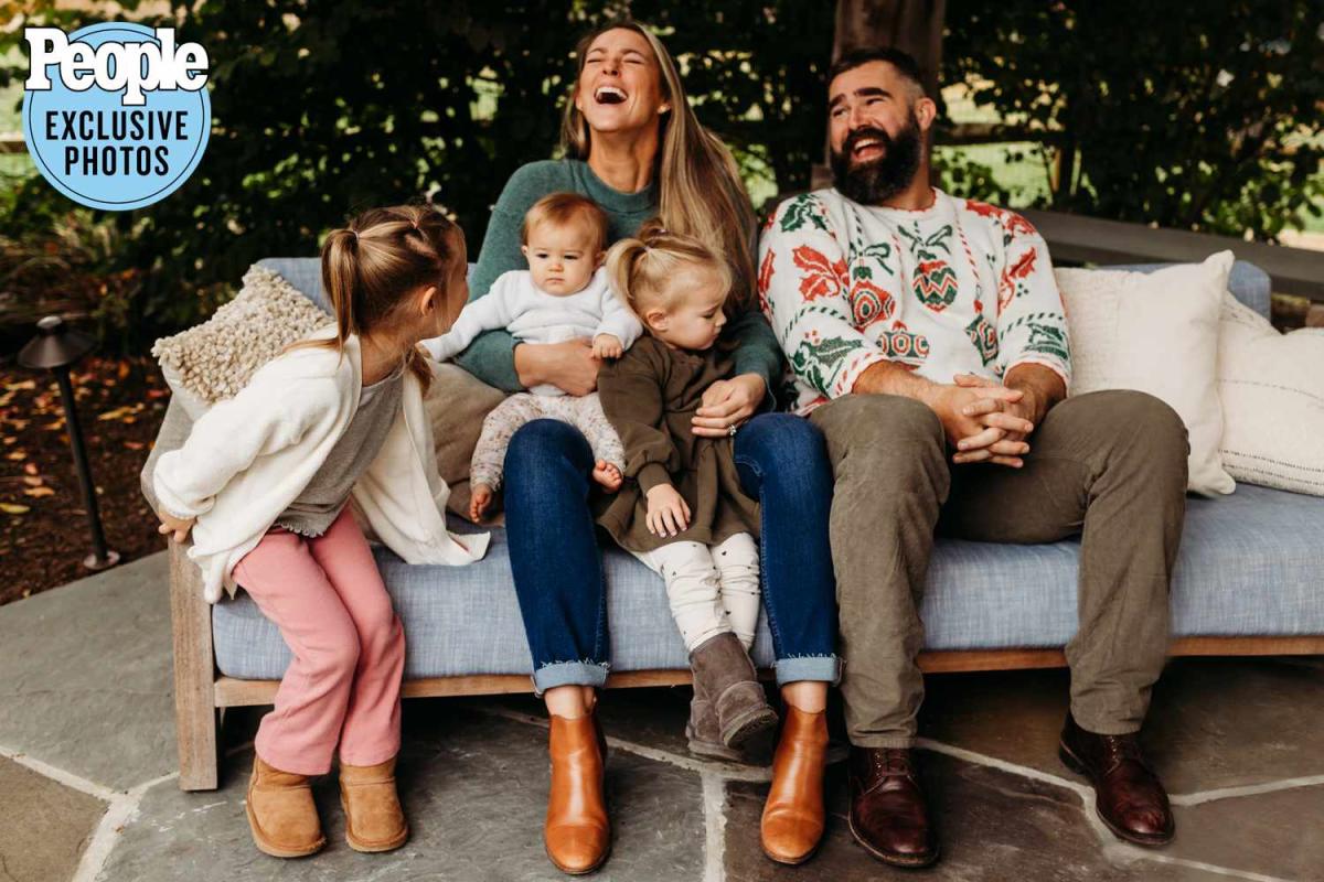 Jason Kelce And His Wife Kylie Introduce Their Family Christmas Card ...