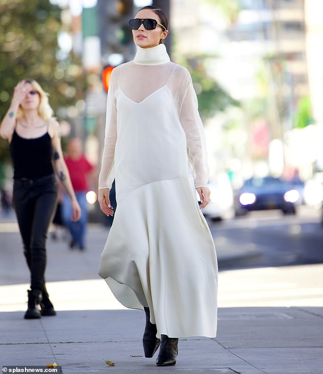 Olivia Culpo Shows Off A Long White Dress As She Heads To Bridal Shops ...