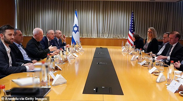 Sullivan meets with Israeli Defense Minister Yoav Gallant and his staff in Tel Aviv