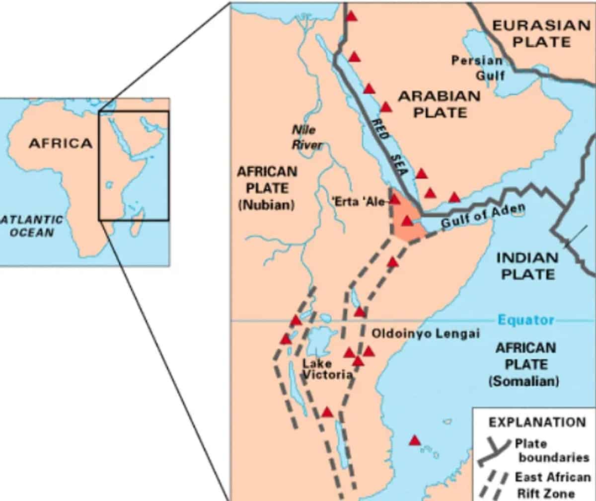 Africa can be divided into two continents A new ocean