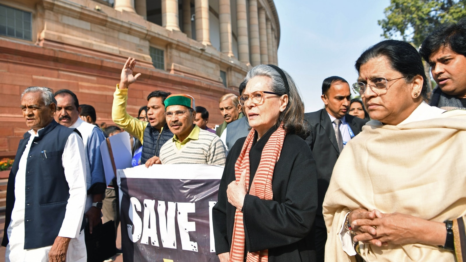 INDIA Bloc Stages Protest March Outside Parliament Today Over ...