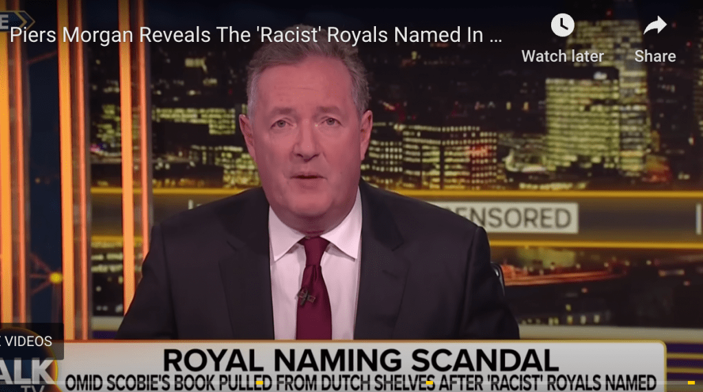 Piers Morgan Explains He Shared Royal Names To Stop Harry And Meghans