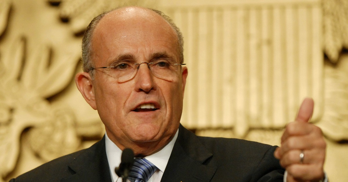 Rudy Giuliani, The Former Mayor Of New York, Files For Bankruptcy ...