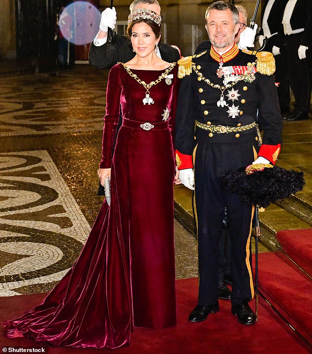 The royal couple, Queen Maria of Denmark (pictured left) and King Frederik (pictured right), seem relaxed by the important decision