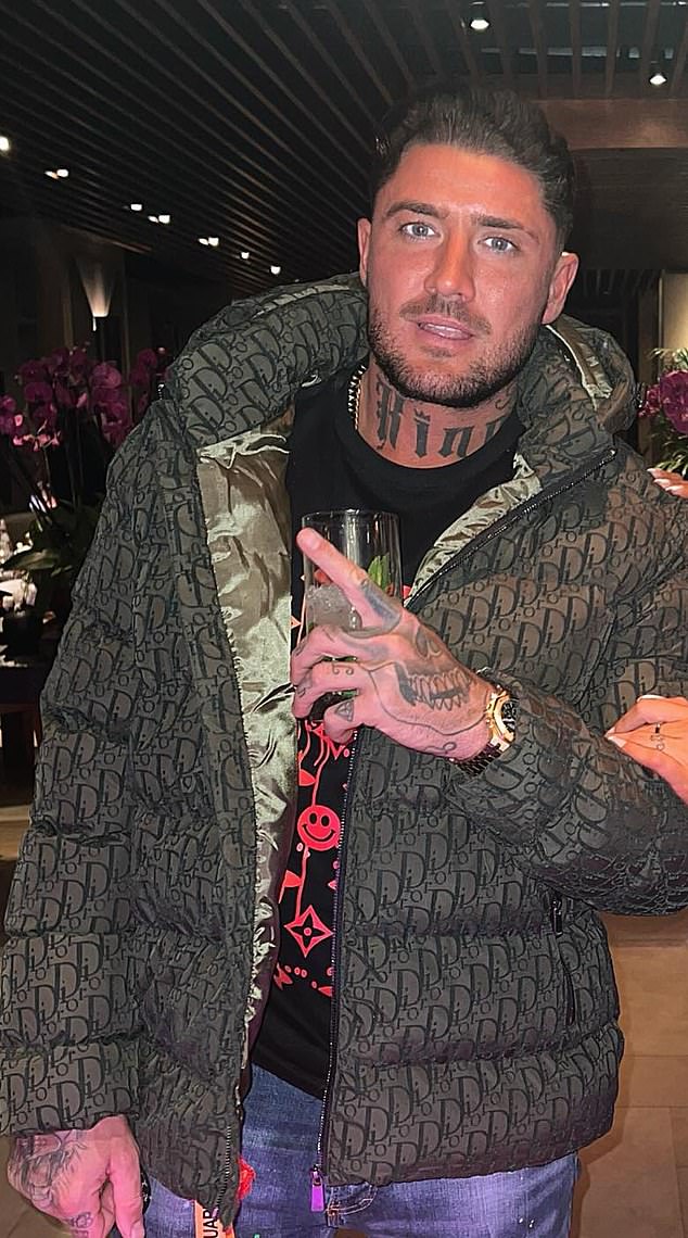 The reality TV star was a victim of revenge porn in 2020 and her ex Stephen Bear (pictured) is currently serving a 21-month prison sentence after being found guilty of voyeurism and disclosing private, sexual photos and films