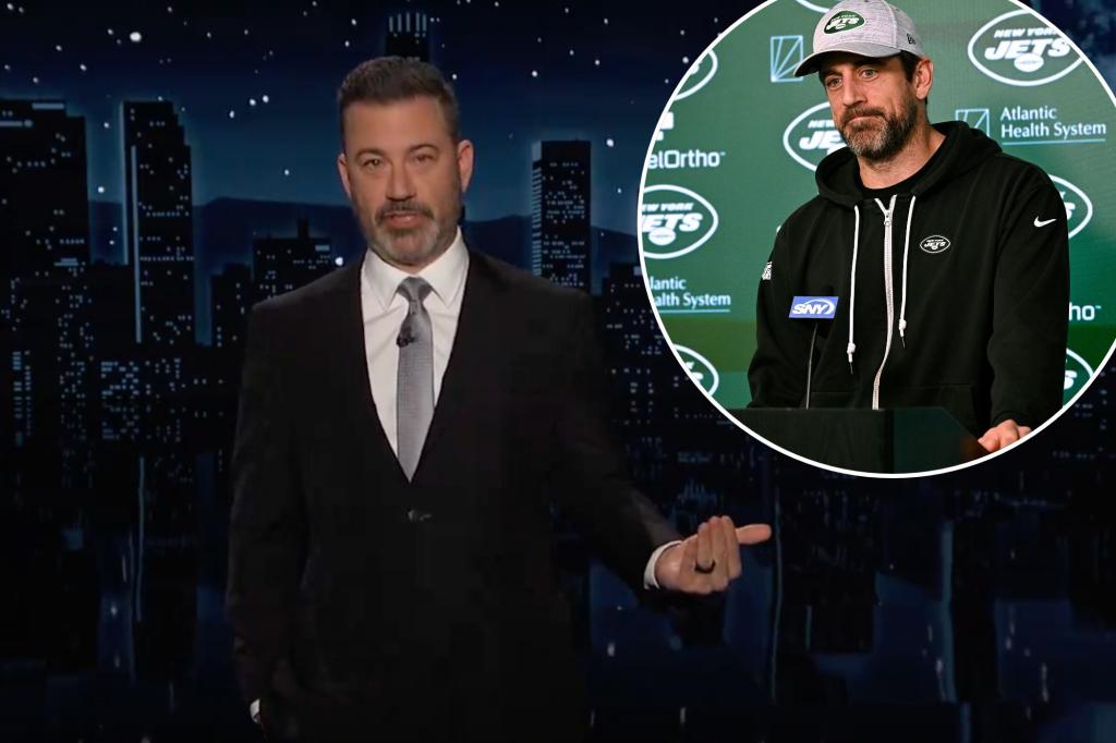 1704777624 Jimmy Kimmel calls on Aaron Rodgers to apologize in scathing