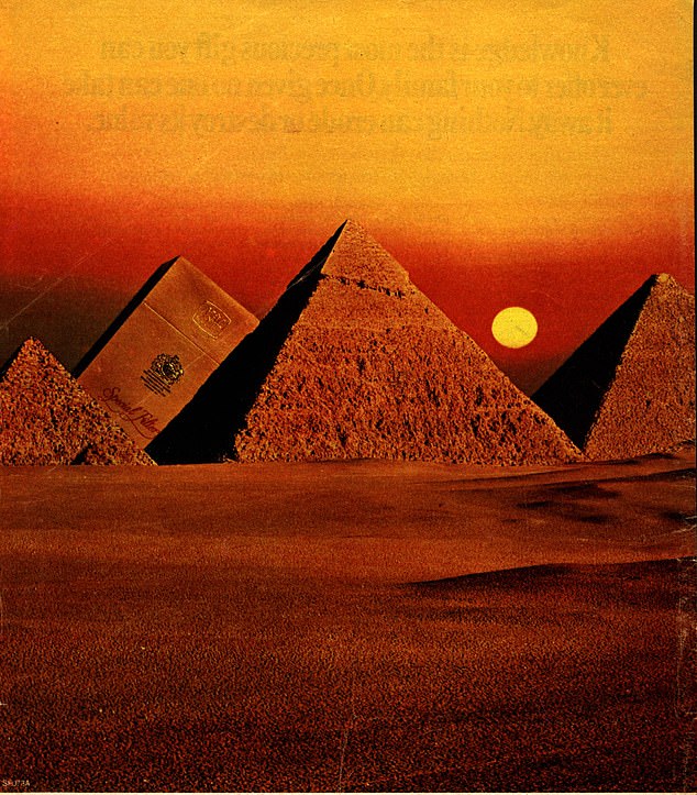 A 1978 Benson and Hedges advertisement in which an Egyptian pyramid was gradually revealed to resemble a cigarette wrapper