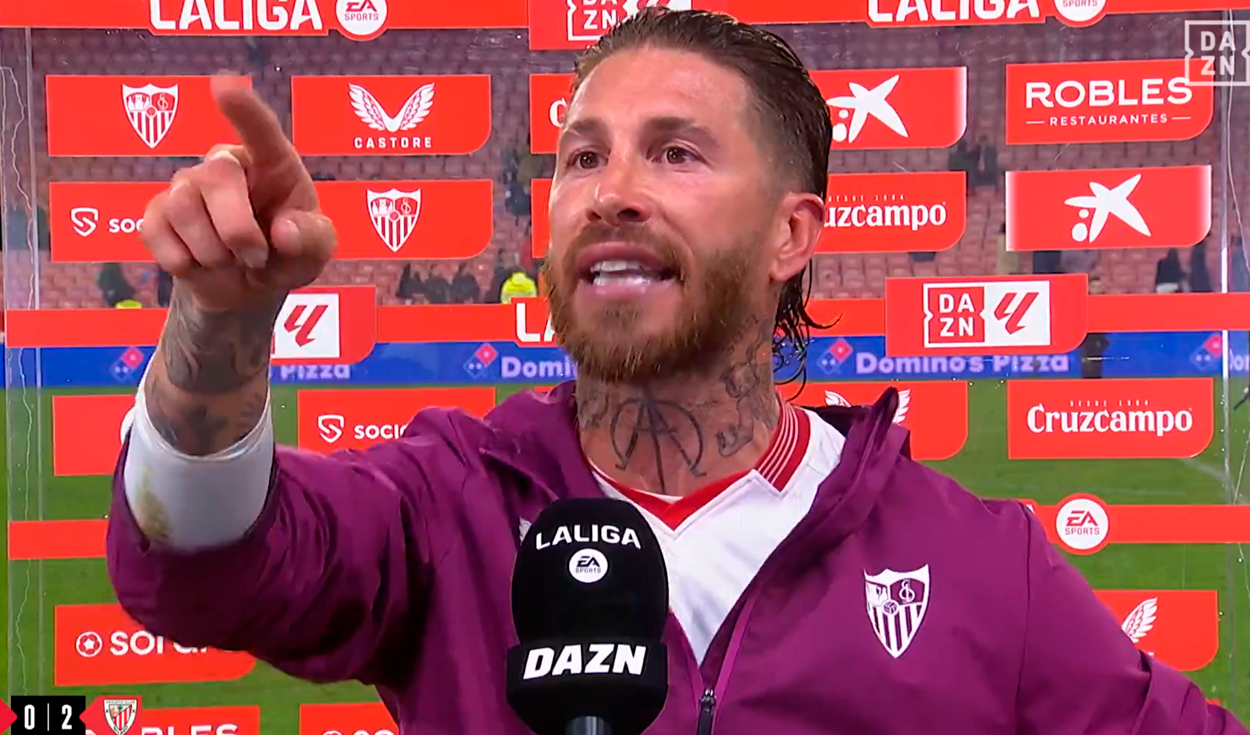 Sergio Ramos gets angry in the middle of the LIVE