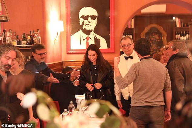 The two were in good company that evening when they were accompanied to dinner by director Maurizio Costanzo and Alba Rohrwacher