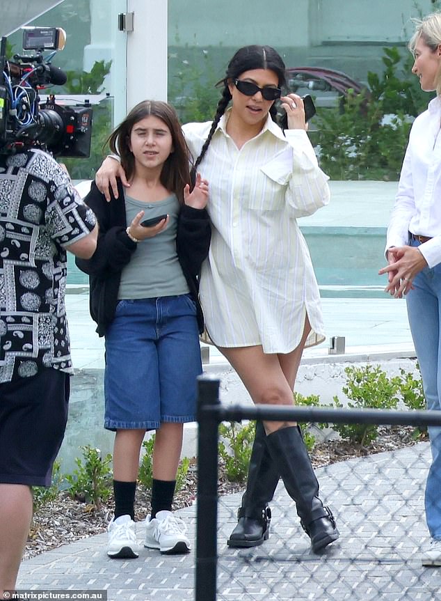 During her most recent outing, Kourtney spent time with her children Penelope, 11, and son Reign, 9, as they visited a farm while film crews filmed scenes with them