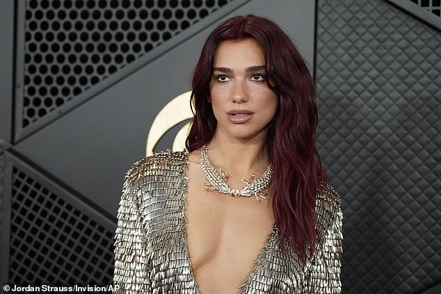 Dua Lipa (pictured Feb. 4) is on rappers' 