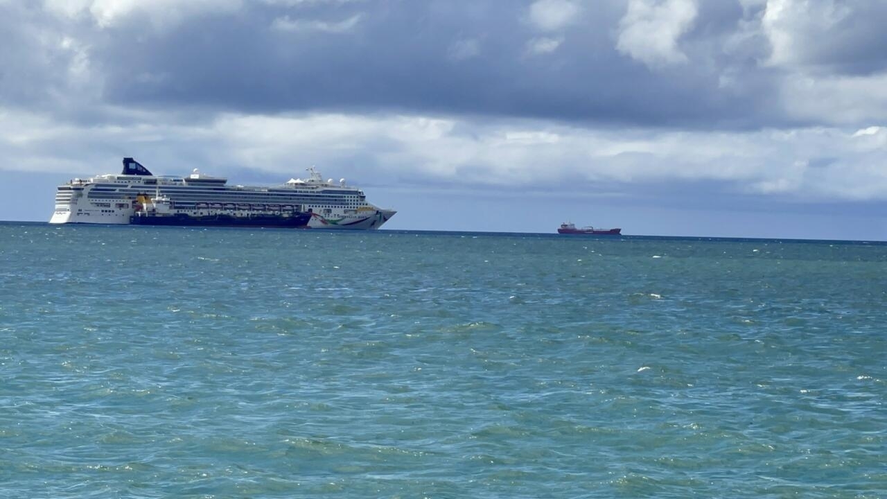 A liner decommissioned off the coast of Mauritius due to