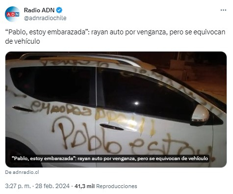 They scratch the car with messages but end up choosing