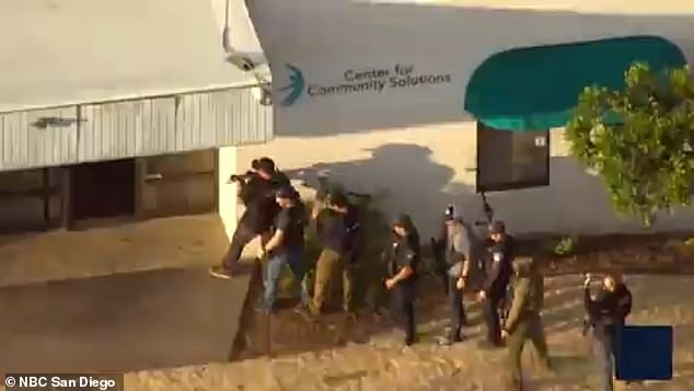 Images of a SWAT team outside the dentist's office in El Cajon where a shooting occurred Thursday afternoon