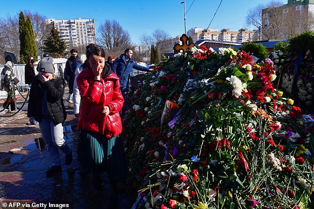 The Kremlin had warned that action would be taken against “unauthorized protests” on the day of Navalny’s funeral