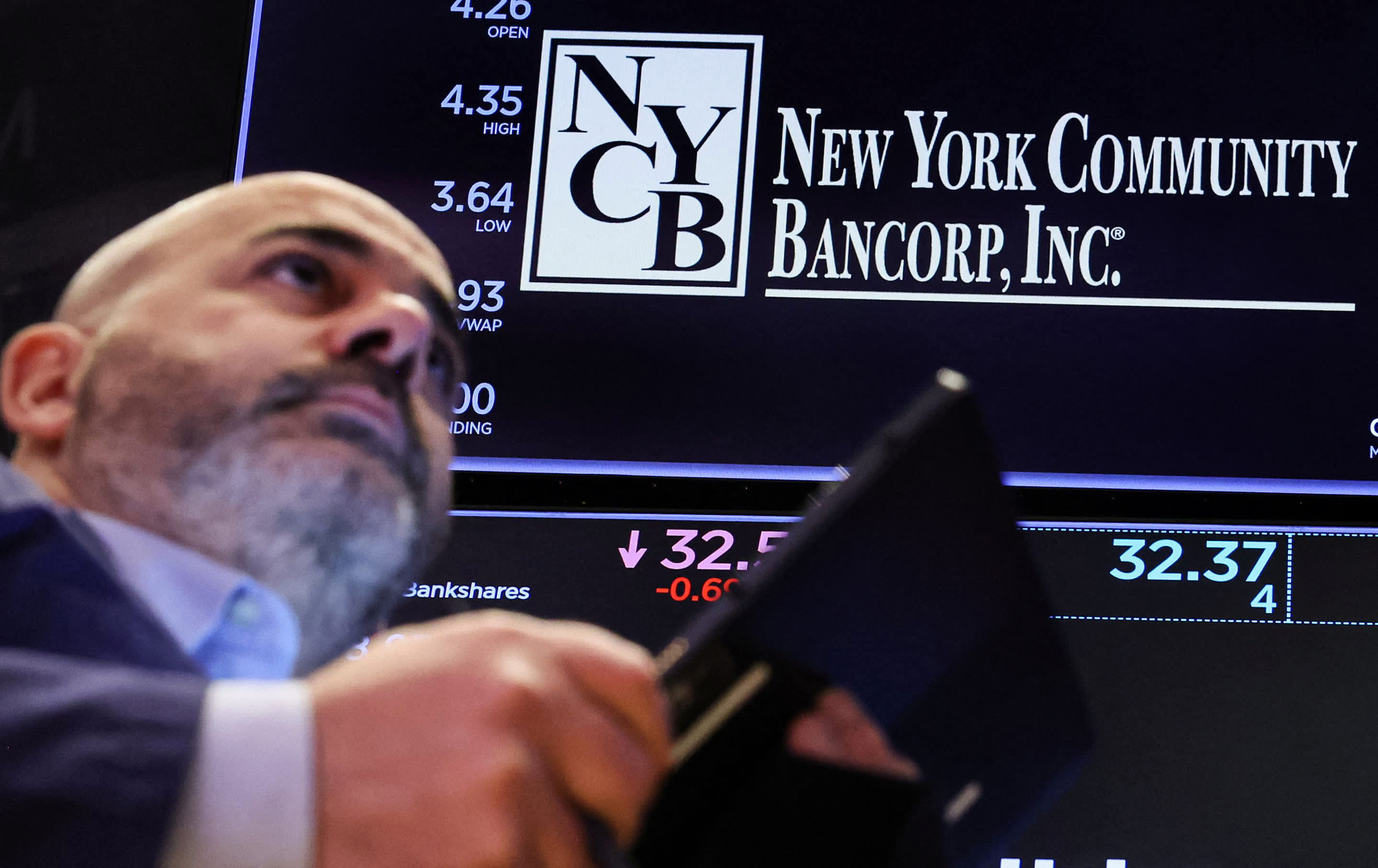 NYCB shares are rallying after the troubled regional bank announces